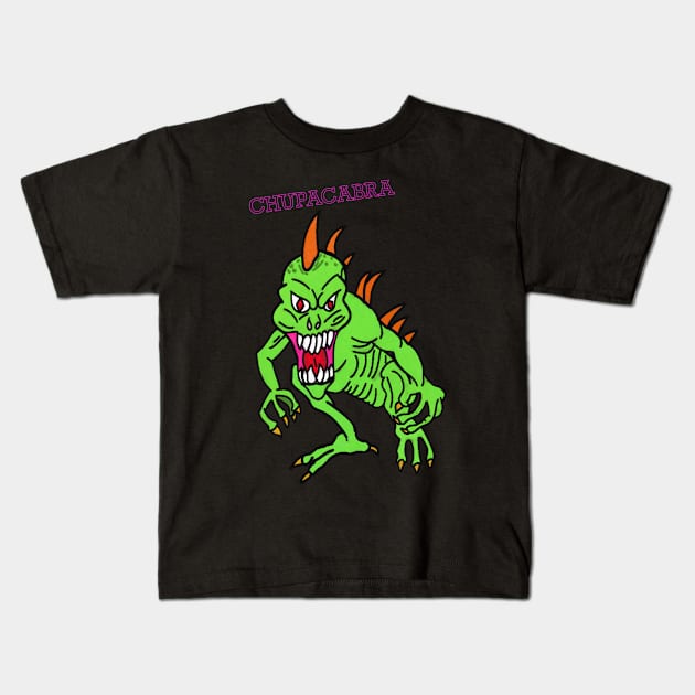 Chupacabra Kids T-Shirt by Cassie’s Cryptid Land